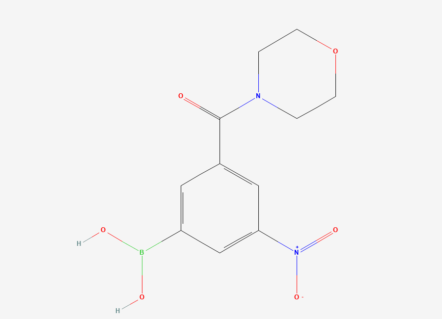 Two-dimensional chemical structure of (3-(Morpholine-4-carbonyl)-5-nitrophenyl)boronic acid