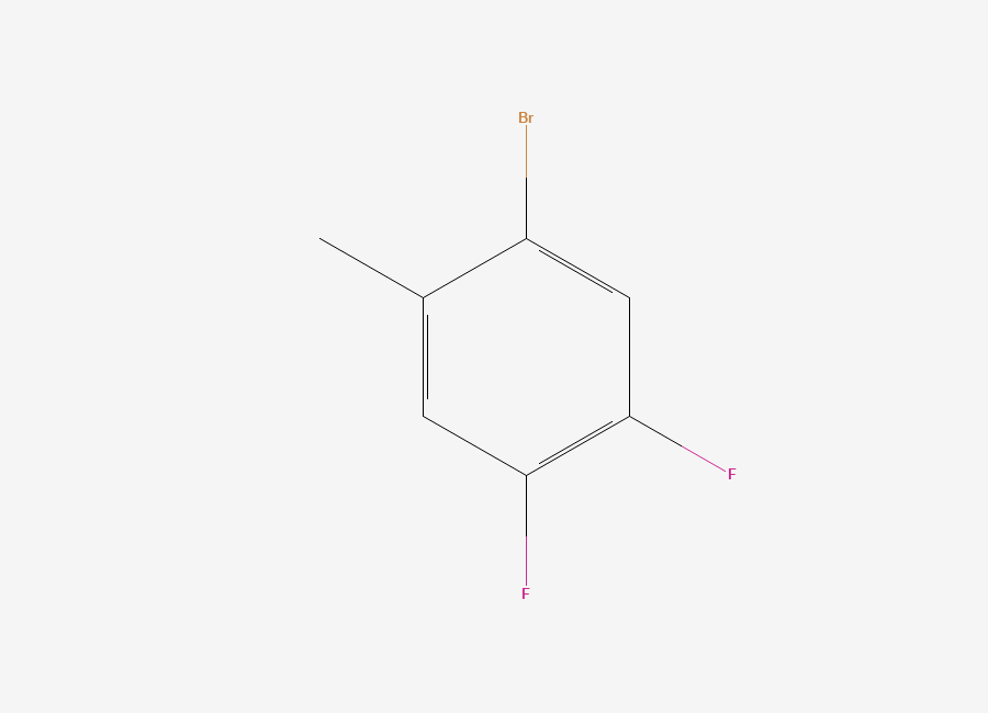 Two-dimensional chemical structure of 1-Bromo-4,5-difluoro-2-methylbenzene