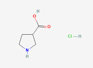 Two-dimensional chemical structure of Pyrrolidine-3-carboxylic acid hydrochloride
