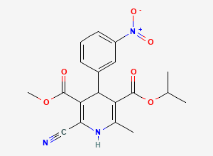 Two-dimensional chemical structure of Nilvadipine, CAS 75530-68-6