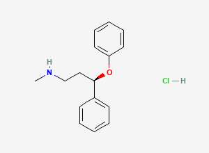 Two-dimensional chemical structure of (R)-De(trifluoromethyl) Fluoxetine Hydrochloride, CAS 1212215-97-8