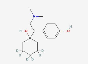 Two-dimensional chemical structure of D,L-O-Desmethyl Venlafaxine-d6