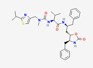 Two-dimensional chemical structure of Desthiazolylmethyl ritonavir