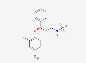 Two-dimensional chemical structure of 4'-Hydroxy Atomoxetine-D3, CAS 1217686-14-0