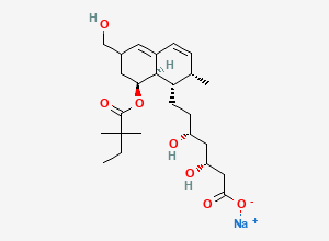 Two-dimensional chemical structure of 6'-Hydroxymethyl Simvastatin Acid (Sodium Salt), CAS 134452-13-4