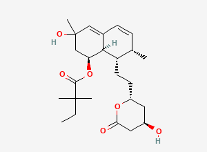 Two-dimensional chemical structure of 3-Hydroxy Simvastatin, CAS 134523-09-4