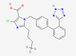 Two-dimensional chemical structure of Losartan-D3 Carboxylic Acid, CAS 1189729-40-5