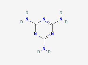 Two-dimensional chemical structure of Melamine-D6, CAS 13550-89-5