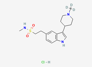Two-dimensional chemical structure of Naratriptan-D3 (HCl Salt), CAS 1190021-64-7