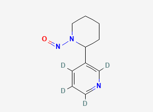 Two-dimensional chemical structure of (R,S)-N-Nitrosoanabasine D4 (pyridinyl D4), CAS 1020719-68-9