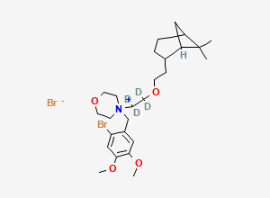 Two-dimensional chemical structure of Pinaverium-D4 Bromide