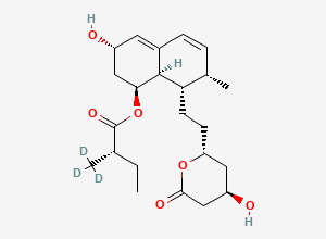 Two-dimensional chemical structure of Pravastatin Lactone-D3, CAS 1217769-04-4