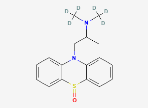 Two-dimensional chemical structure of Promethazine EP Impurity D-D6 / Promethazine Sulfoxide-D6, CAS 1189892-93-0
