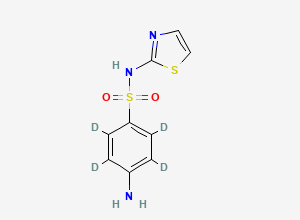 Two-dimensional chemical structure of Sulfathiazole-D4, CAS 1020719-89-4