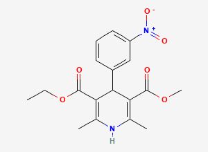 Two-dimensional chemical structure of Lercanidipine Ethyl Methyl Ester Impurity, CAS 39562-70-4
