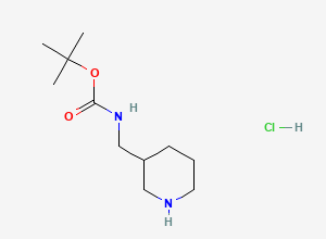 Two-dimensional chemical structure of 3-N-Boc-aminomethyl piperidine hydrochloride
