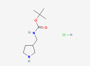 Two-dimensional chemical structure of tert-Butyl (pyrrolidin-3-ylmethyl)carbamate hydrochloride