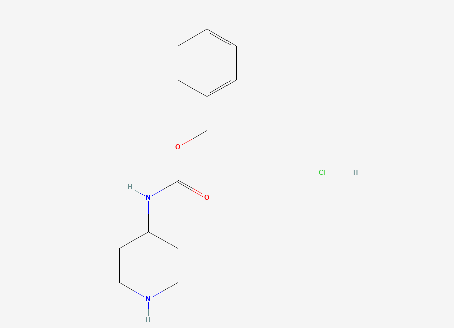 Two-dimensional chemical structure of Benzyl Piperidin-4-ylcarbamate Hydrochloride