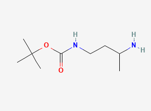 Two-dimensional chemical structure of tert-Butyl (3-aminobutyl)carbamate