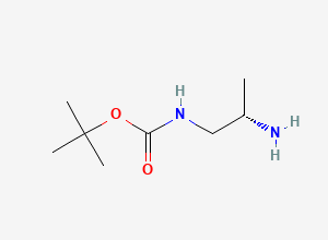 Two-dimensional chemical structure of tert-butyl N-((2S)-2-aminopropyl)carbamate