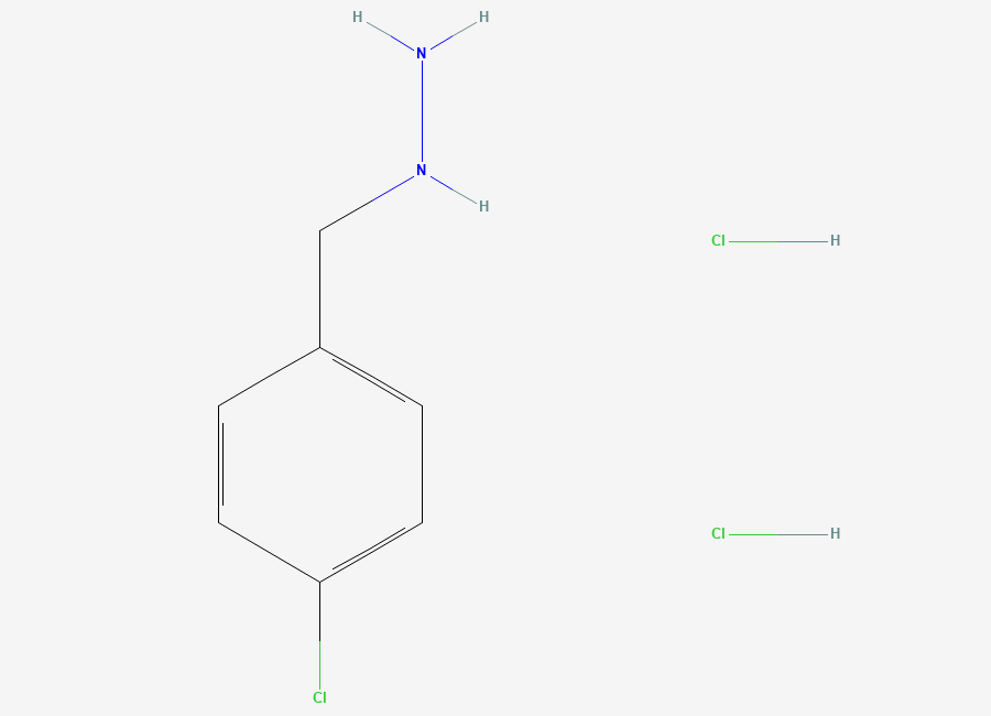 Two-dimensional chemical structure of (4-Chlorobenzyl)hydrazine dihydrochloride