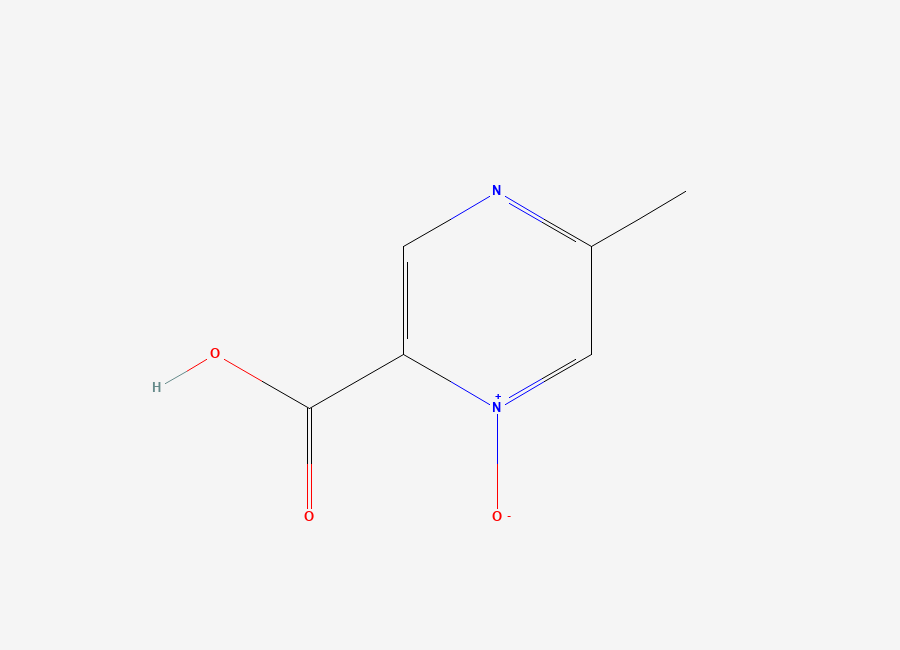 Two-dimensional chemical structure of 5-METHYL-PYRAZINECARBOXYLIC ACID 1-OXIDE, CAS 98502-96-6