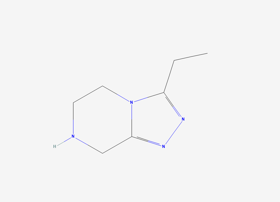 Two-dimensional chemical structure of 3-ethyl-5H,6H,7H,8H-(1,2,4)triazolo(4,3-a)pyrazine