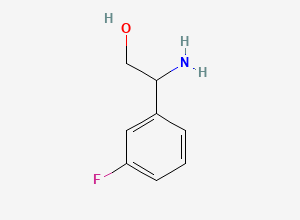Two-dimensional chemical structure of 2-Amino-2-(3-fluorophenyl)ethanol