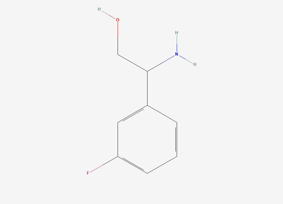 Two-dimensional chemical structure of 2-Amino-2-(3-fluorophenyl)ethanol