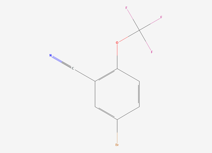 Two-dimensional chemical structure of 5-Bromo-2-(trifluoromethoxy)benzonitrile
