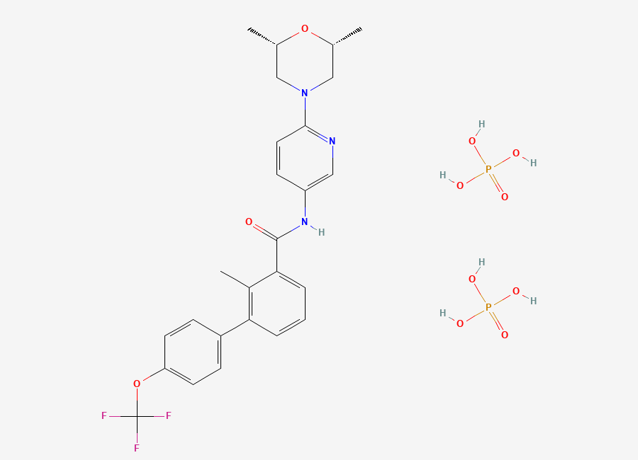 Two-dimensional chemical structure of Sonidegib Phosphate