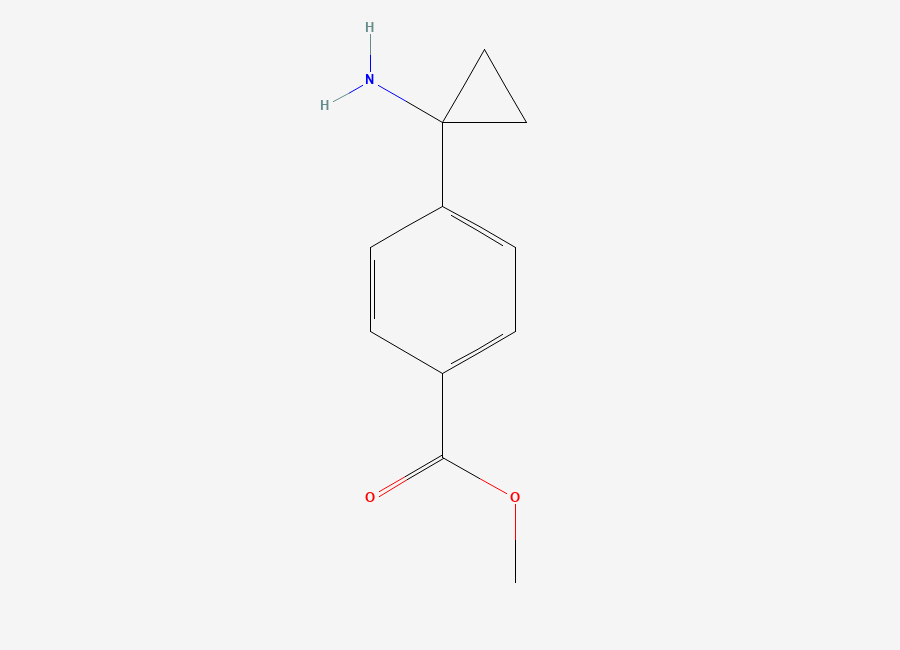 Two-dimensional chemical structure of Methyl 4-(1-aminocyclopropyl)benzoate