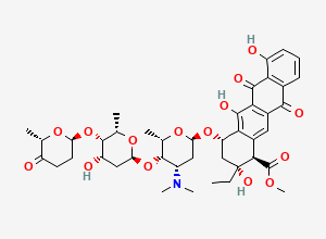 Two-dimensional chemical structure of Aclarubicin, CAS 57576-44-0