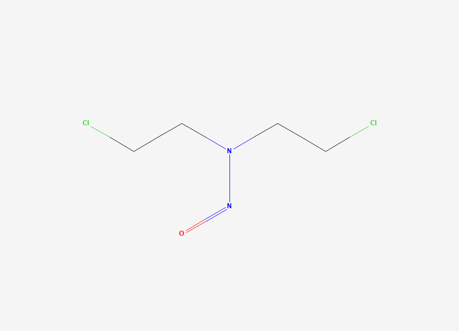 Two-dimensional chemical structure of N-Nitroso bis(2-chloroethyl)amine, CAS 67856-68-2