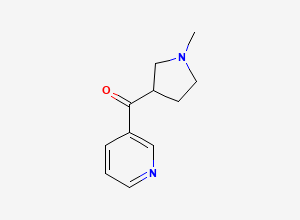 Two-dimensional chemical structure of (R,S)-1-Methyl-3-nicotinoylpyrrolidine