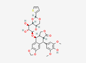 Two-dimensional chemical structure of Teniposide