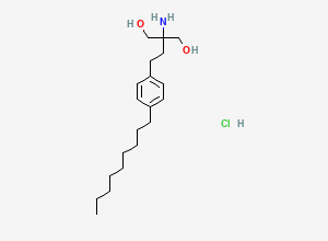 Two-dimensional chemical structure of Fingolimod Nonyl Homologue / Fingolimod Nonane Impurity, CAS 296282-40-1