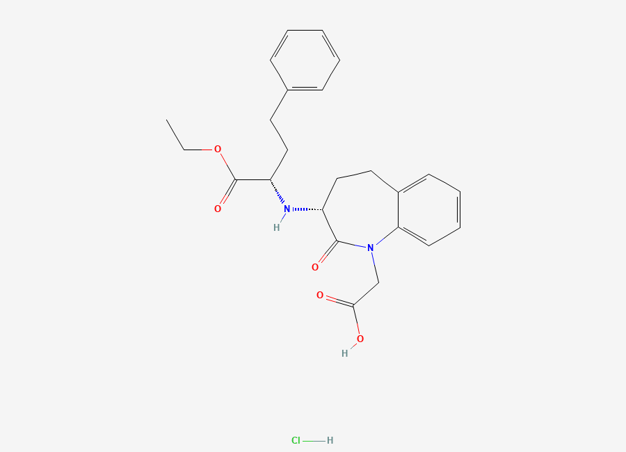 Two-dimensional chemical structure of Benazepril EP Impurity B ( HCl salt), CAS 88372-39-8
