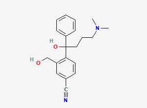 Two-dimensional chemical structure of Citalopram Diol Desfluoro Impurity, CAS 1187671-15-3