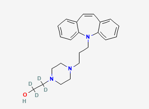 Two-dimensional chemical structure of Opipramol-D4 (2HCl Salt)