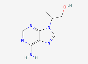 Two-dimensional chemical structure of 2-(6-Aminopurin-9-yl)propan-1-ol