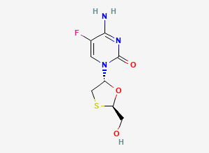Two-dimensional chemical structure of Emtricitabine 5-Epimer / Emtricitabine (2R,5R)-Isomer, CAS 145986-26-1