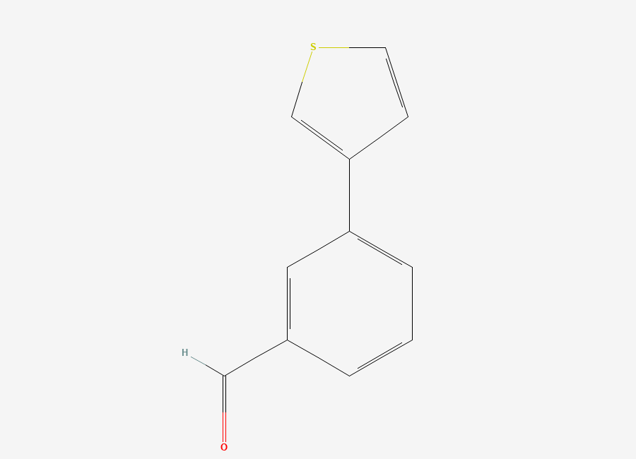 Two-dimensional chemical structure of 3-(Thiophen-3-yl)benzaldehyde