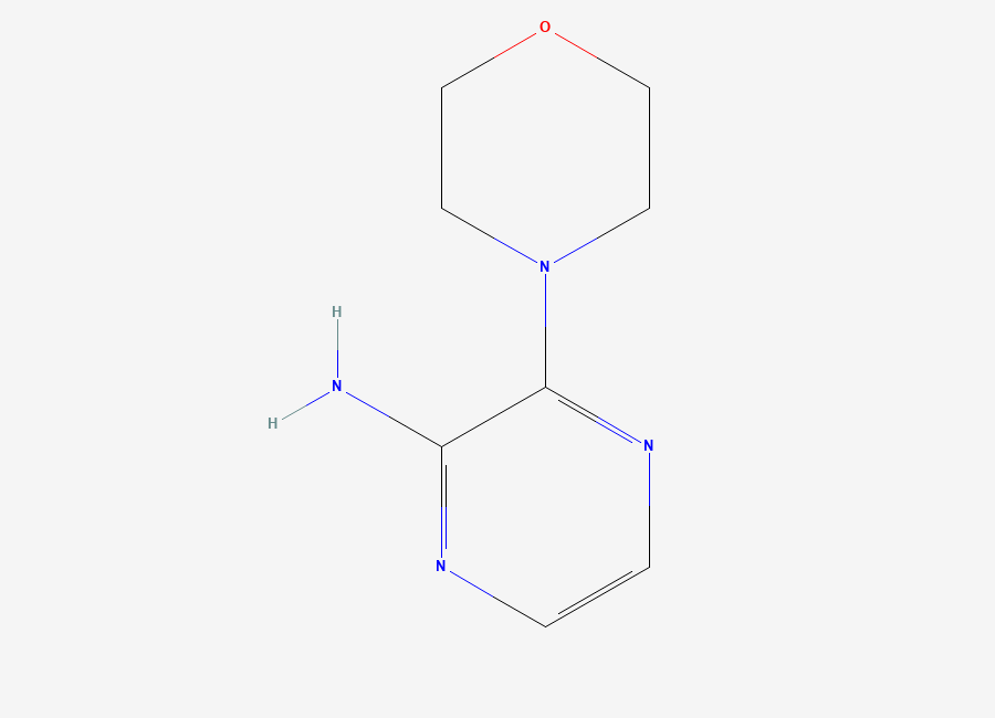Two-dimensional chemical structure of 2-Amino-3-morpholin-4-ylpyrazine