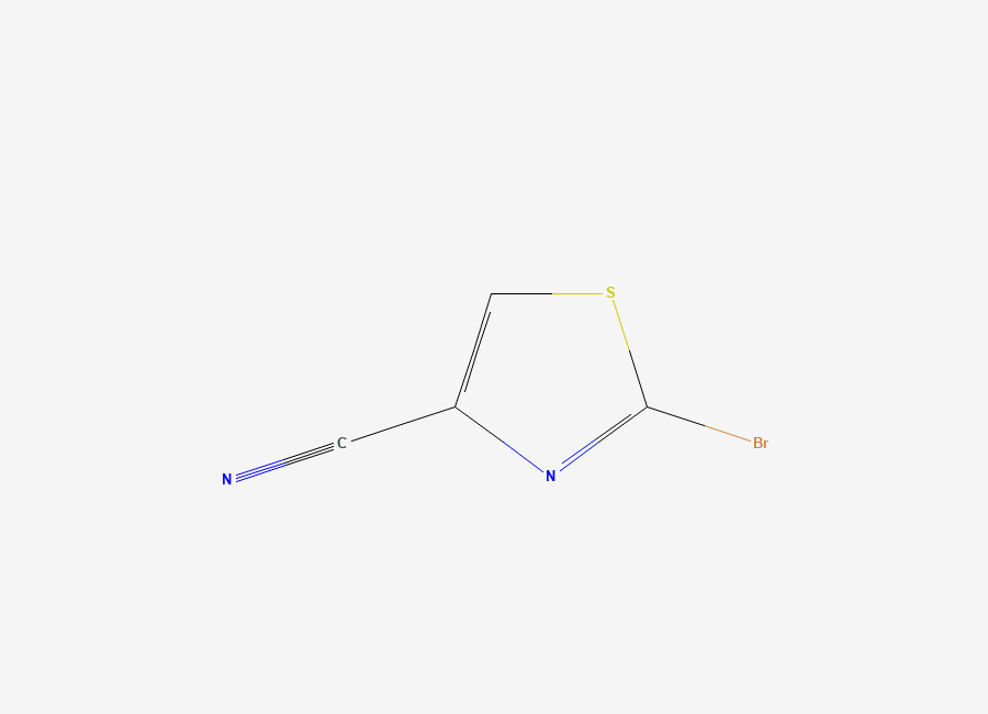 Two-dimensional chemical structure of 2-Bromo-4-cyanothiazole