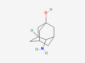 Two-dimensional chemical structure of trans-4-Aminoadamantan-1-ol