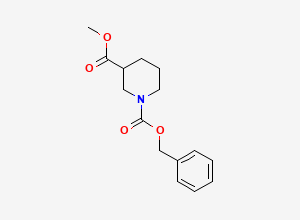 Two-dimensional chemical structure of Methyl N-Cbz-piperidine-3-carboxylate