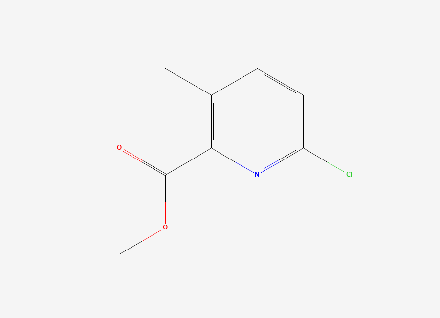 Two-dimensional chemical structure of Methyl 6-chloro-3-methylpyridine-2-carboxylate