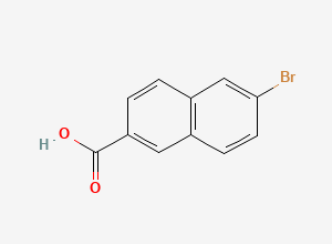 Two-dimensional chemical structure of 6-Bromo 2-Napthoic Acid, CAS 5773-80-8
