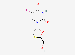 Two-dimensional chemical structure of Emtricitabine FTU Impurity, CAS 145281-92-1